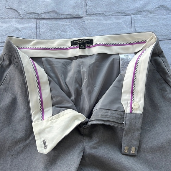 Banana Republic Martin fit gray pants size 8 short - Picture 2 of 10